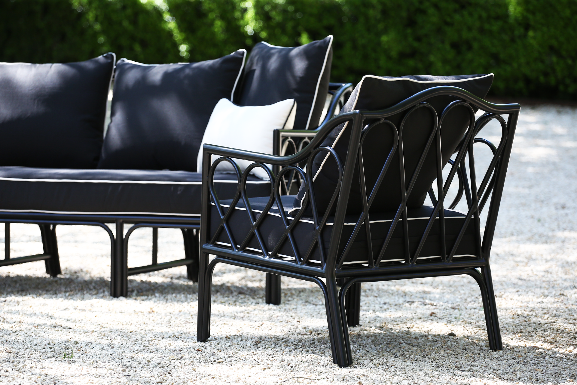 Antigua Outdoor Armchair. Black