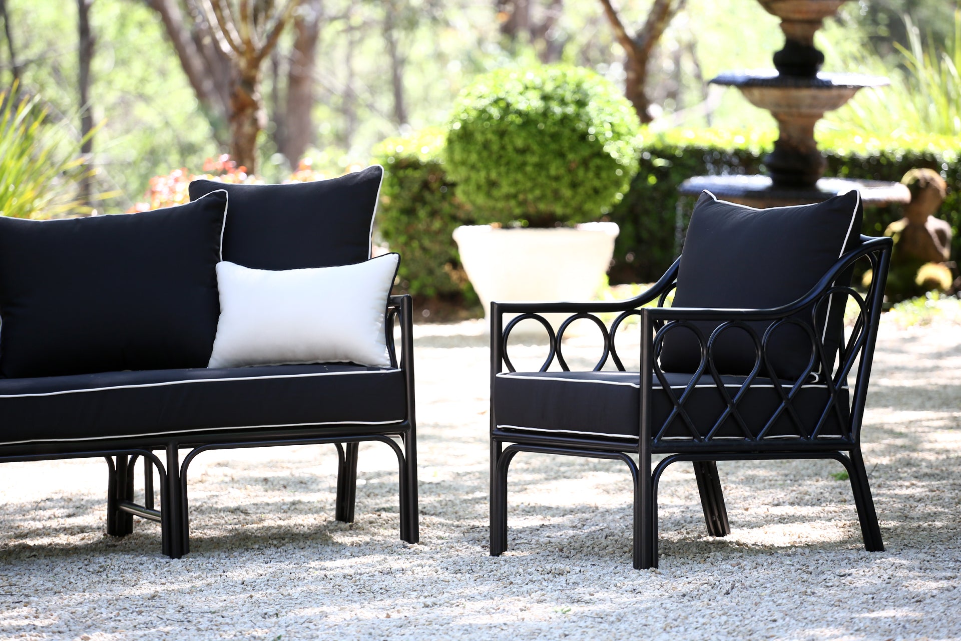 Antigua Outdoor Armchair. Black