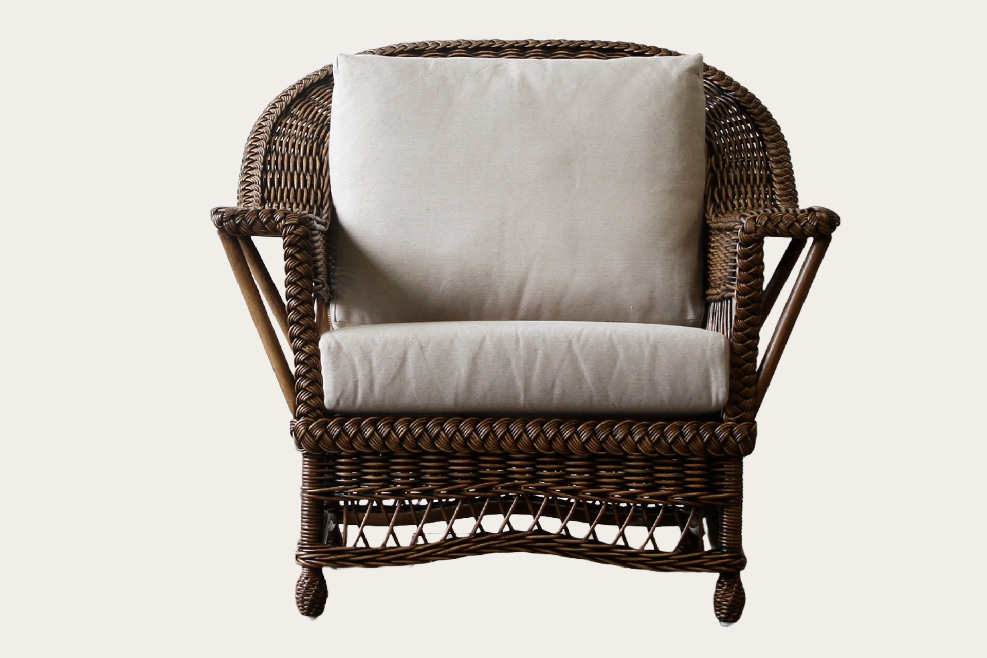 Bar Harbour Armchair. Brown Wash