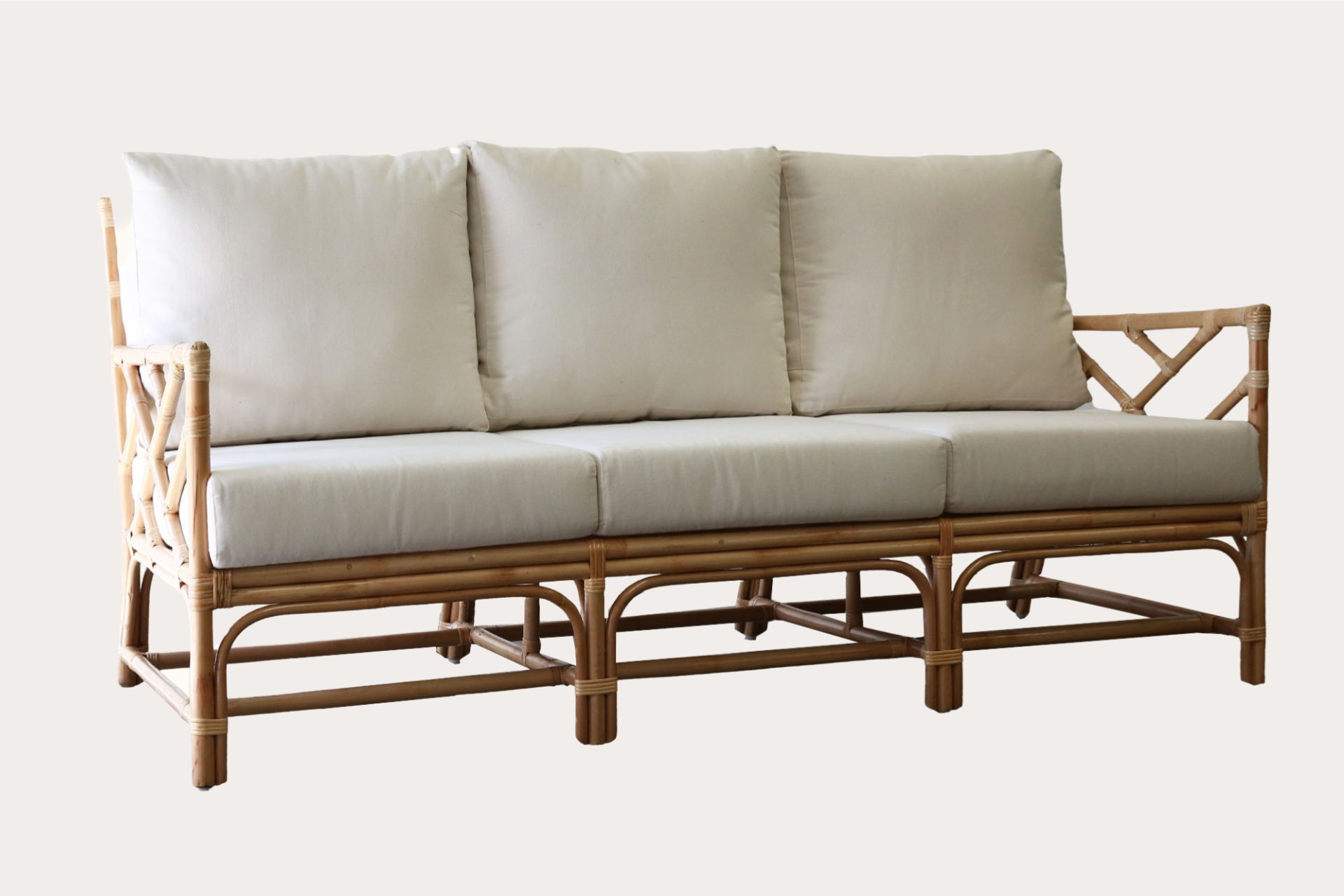 Chippendale 3 Seater. Natural