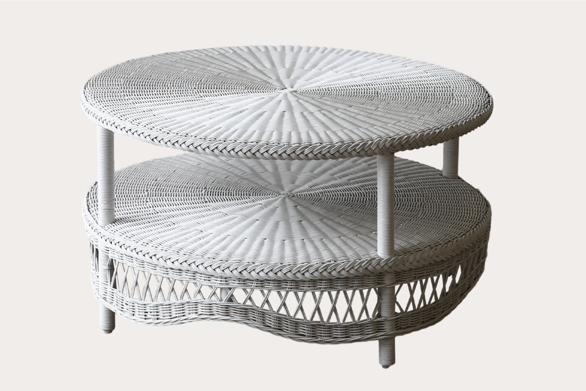 Hartley Round Coffee Table. White