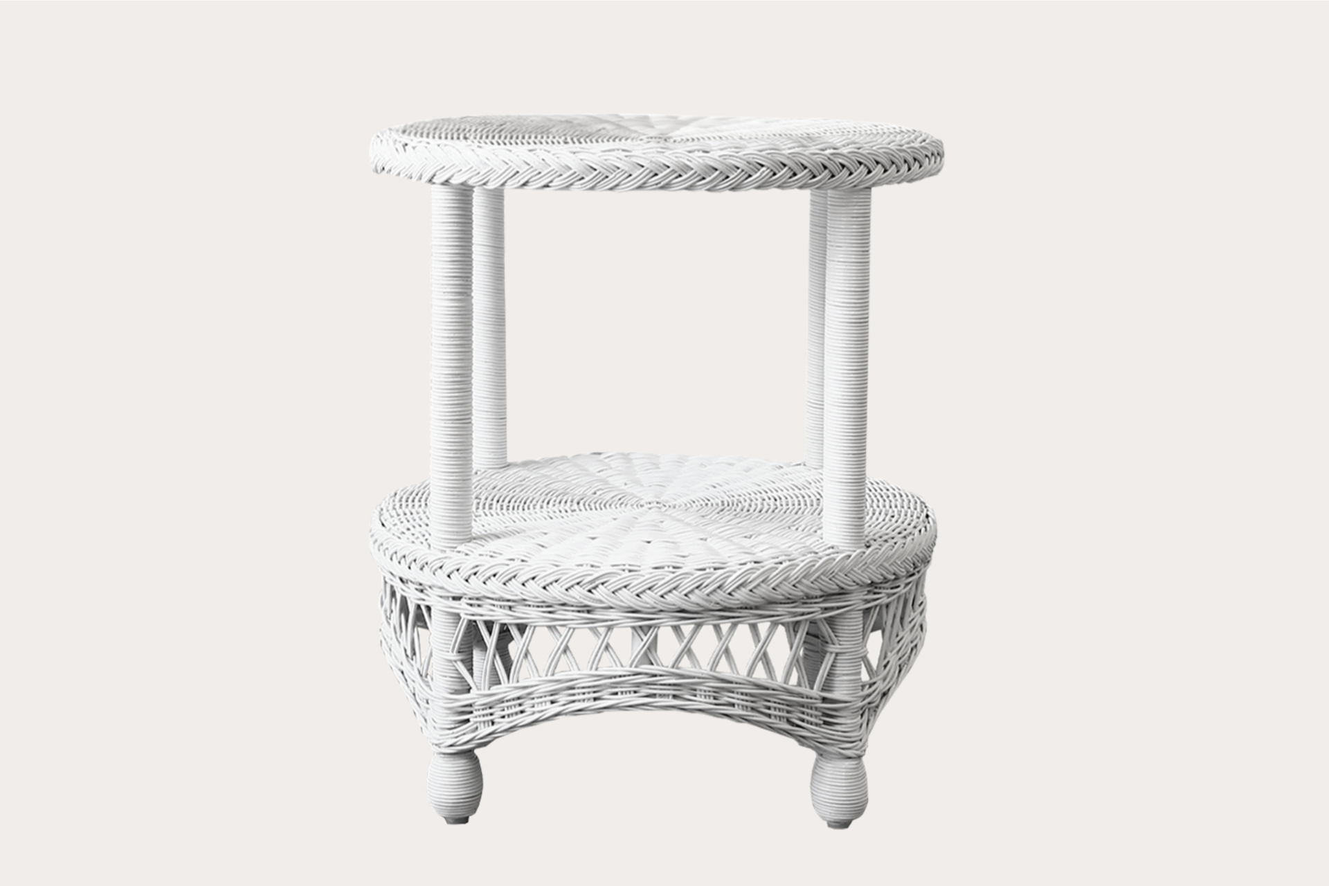 Hartley Round Side Table. White