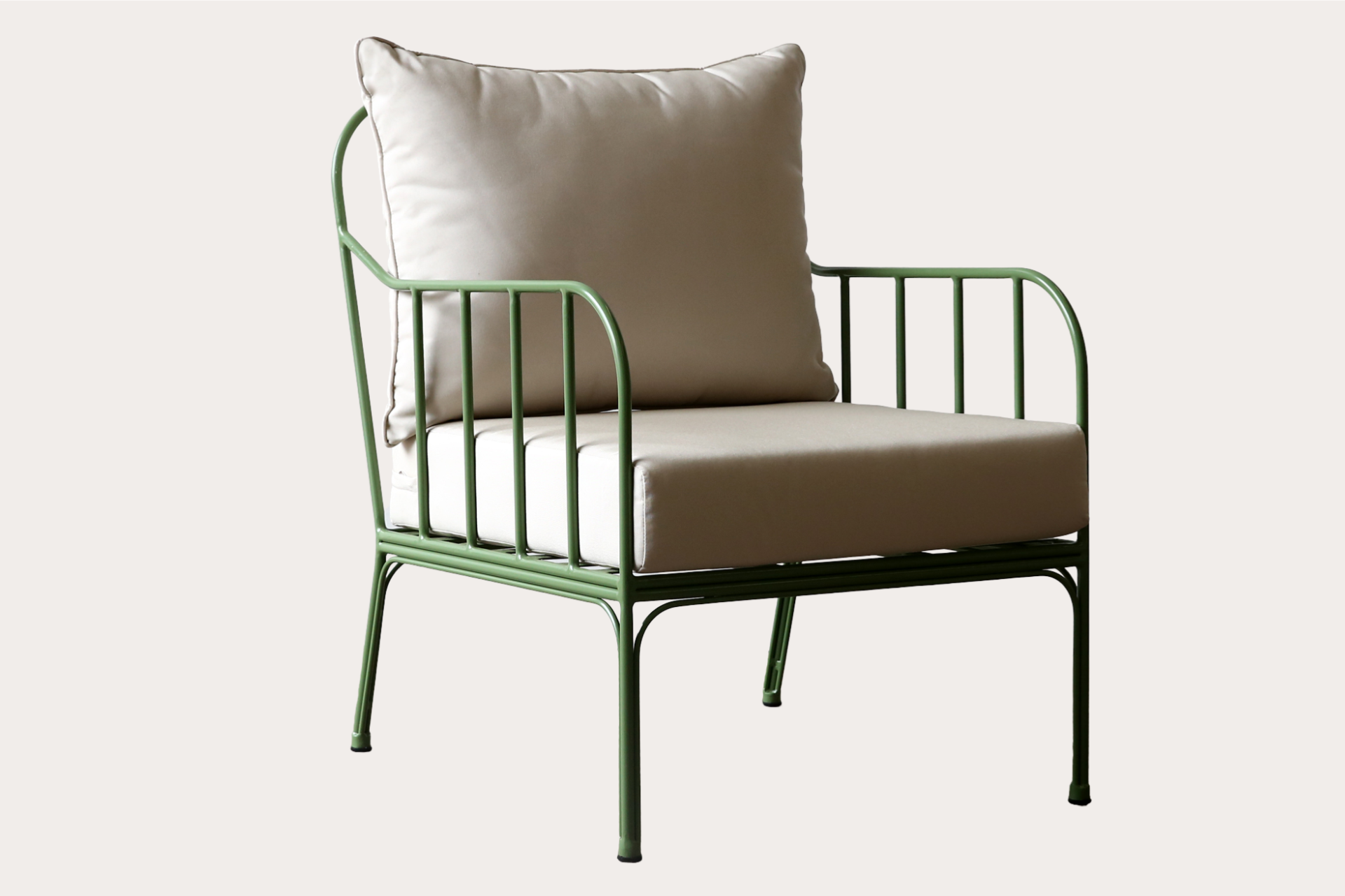 Luzon Armchair. Steel.  Reseda Green