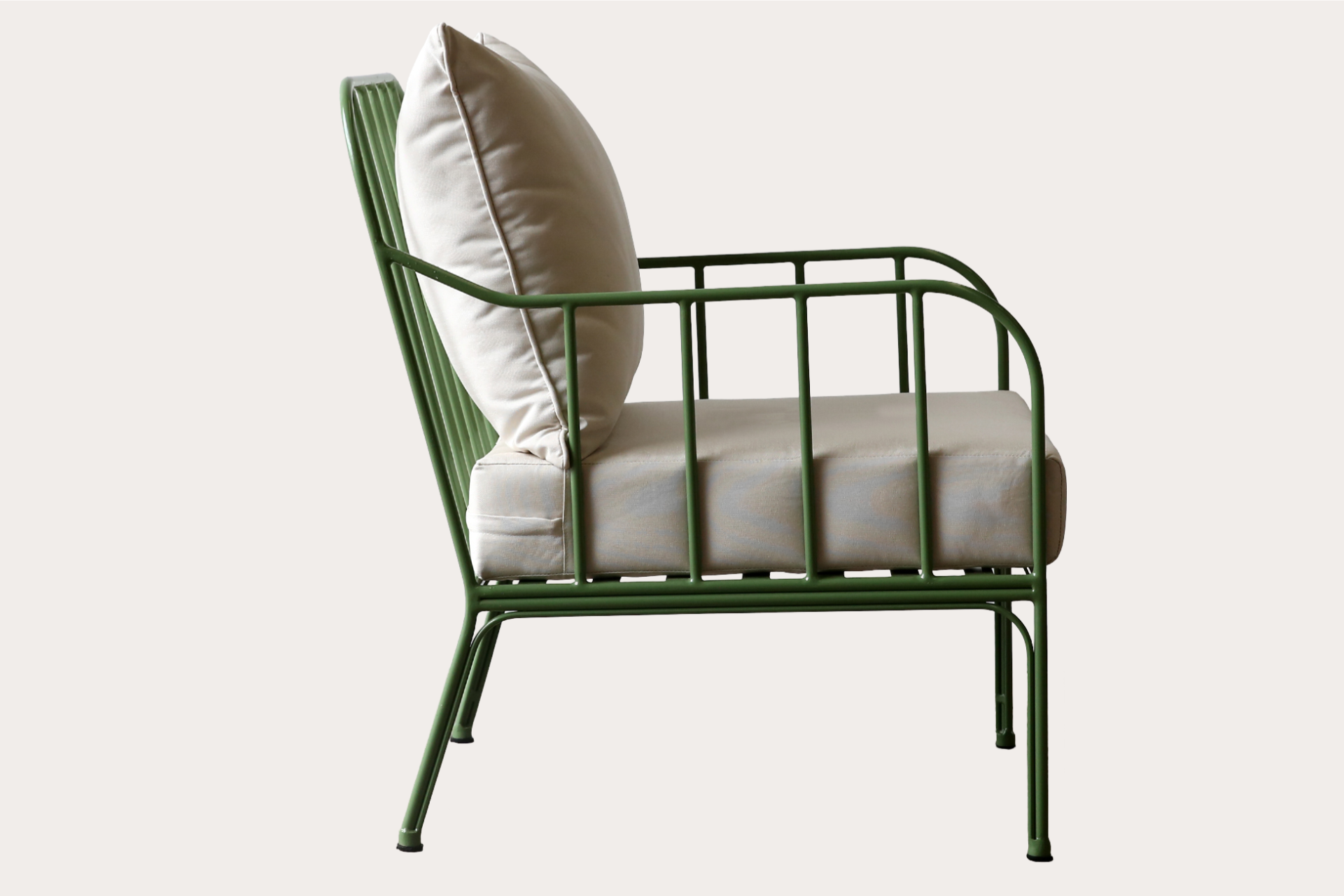 Luzon Armchair. Steel.  Reseda Green