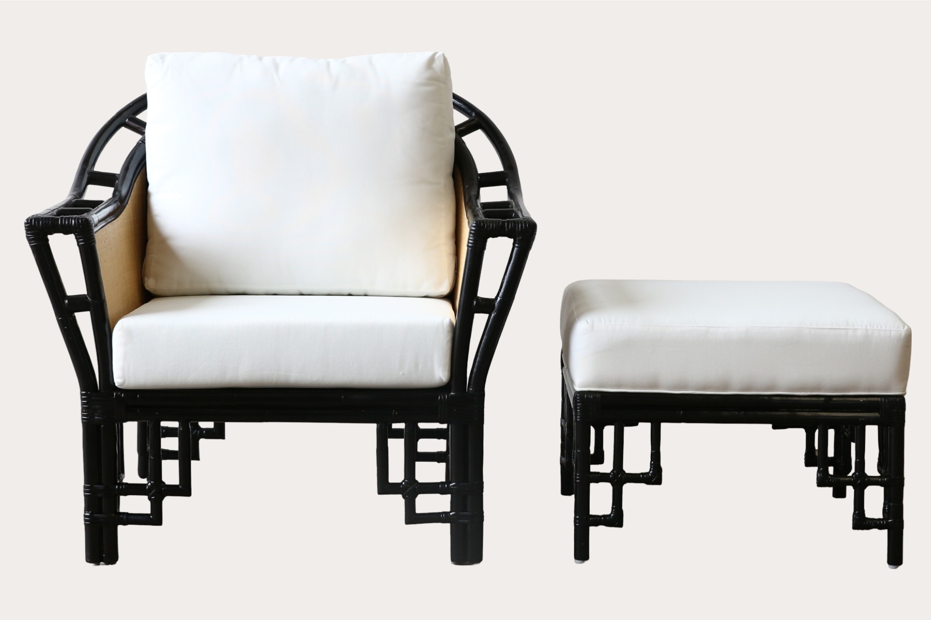 Marbella Armchair & Ottoman (Vintage)