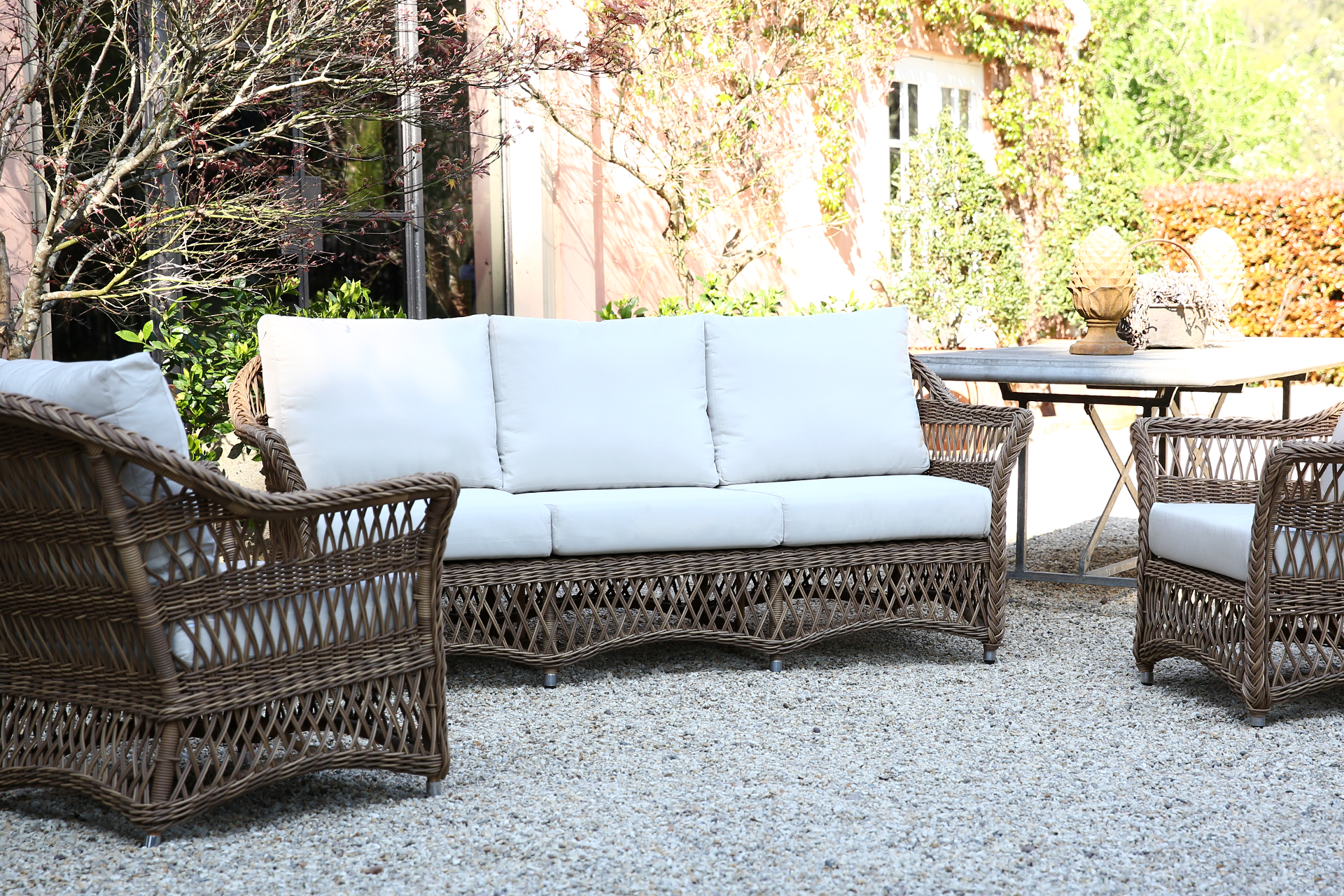 Remy Outdoor Wicker 3 Seater. A118