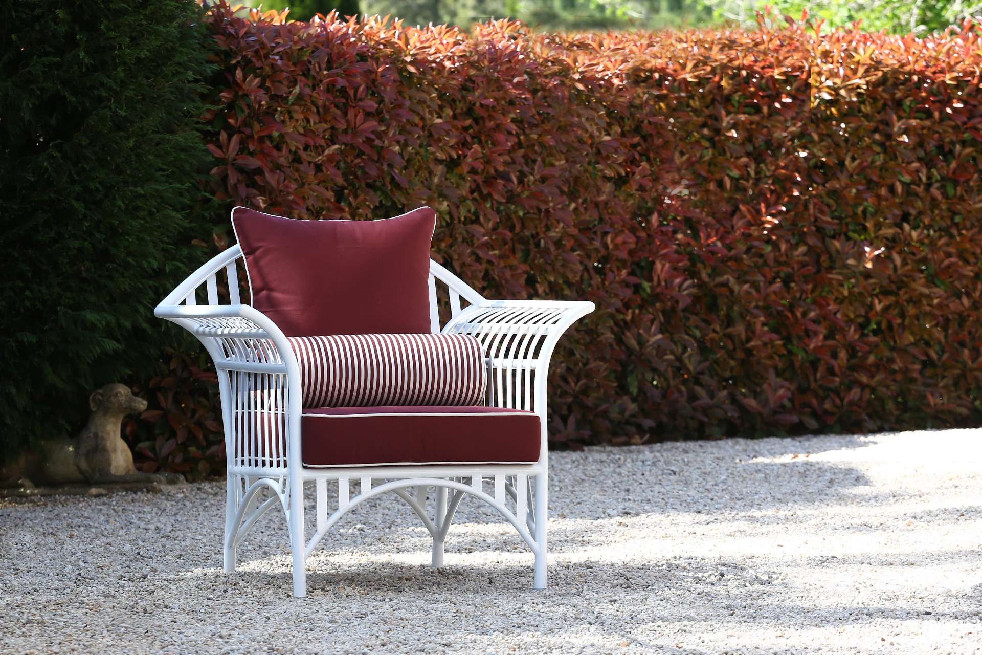 AW23 Aluminium Outdoor Armchair. White