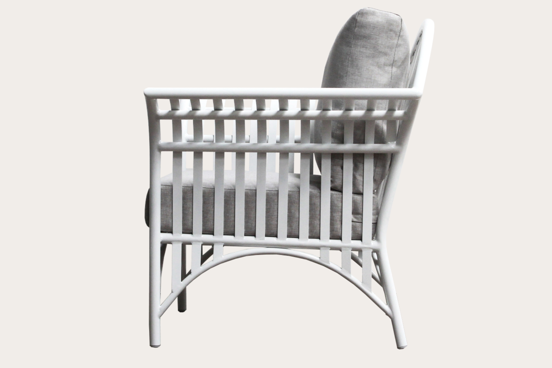 AW23 Aluminium Outdoor Armchair. White